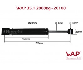 Schokdemper / Amortisseur WAP 35.1 - 2000kg - 20100